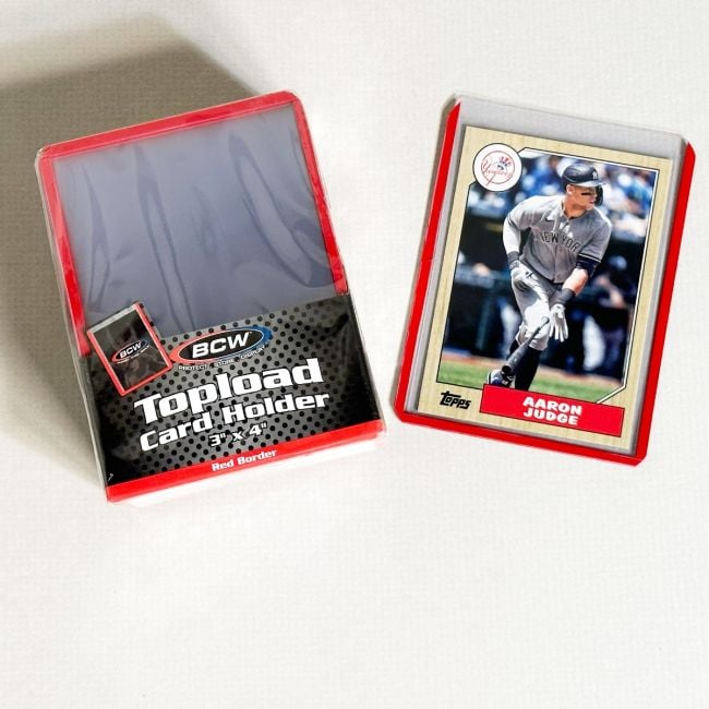 3x4 Topload Card Holder - Red Border