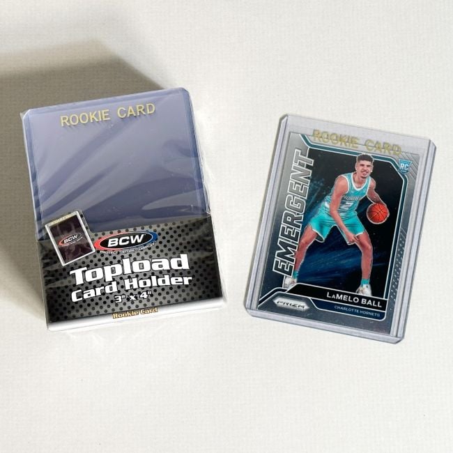 3x4 Topload Card Holder - Rookie Imprinted - Gold