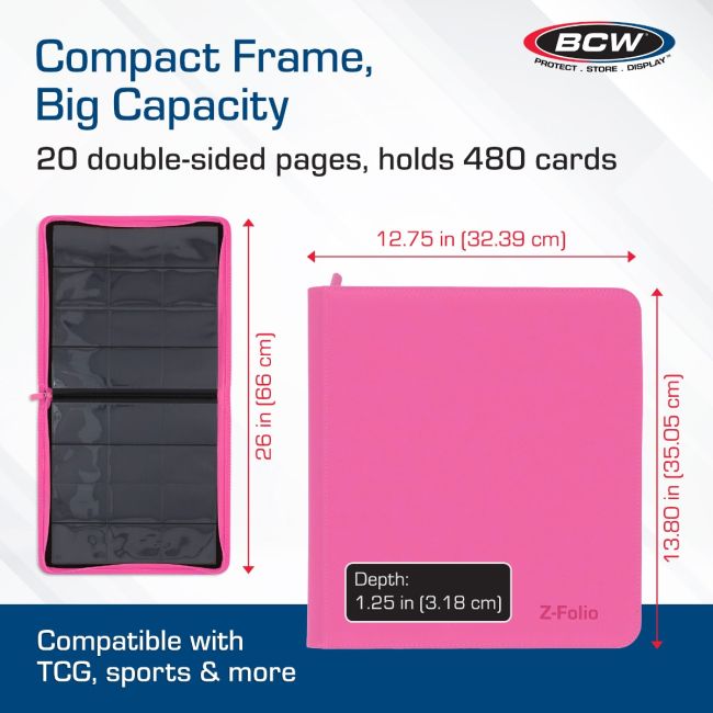 Z-Folio 12-Pocket LX Album - Pink
