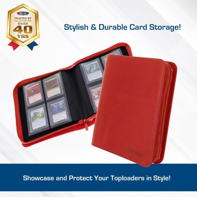Z-Folio 4-Pocket LX Album - Toploaders - Red