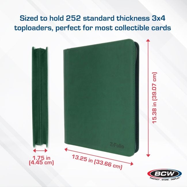 Z-Folio 9-Pocket LX Album - Toploaders - Green