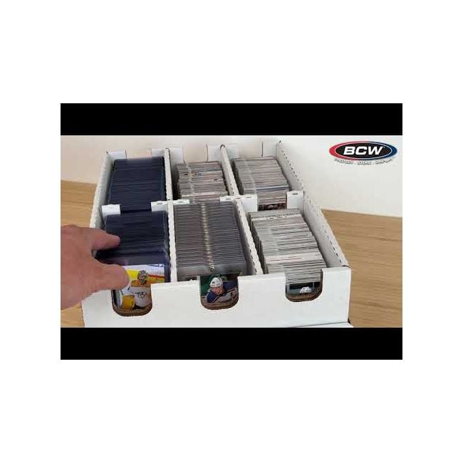 BCW Cargo 6-Cell Corrugated Cardboard Storage Box - For 3" X 2" Trading Cards