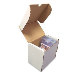 Fageverld trading card storage box with card dividers, 8 count black  cardboard baseball card storage box