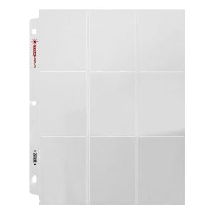 LaserWeld Pages - 9 Pocket - Side Load - 20ct Pack single empty page