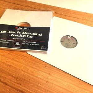 12-Inch Record Paper Jacket - With Hole - White