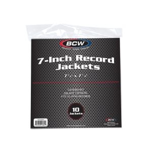 7 Inch Record Paper Jacket - No Hole - Black