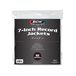 7-Inch Record Paper Jacket - With Hole - White