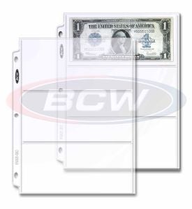 Pro 3-Pocket Currency Page (20 CT. Pack)