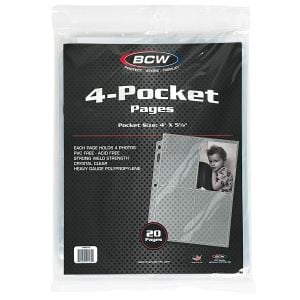 Pro 4-Pocket Photo Page (20 CT. Pack)
