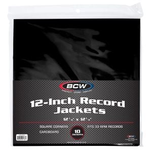12 Inch Record Paper Jacket - No Hole - Black