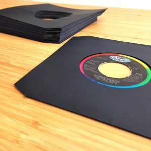 7-Inch Record Paper Inner Sleeve - Cut Corners - Black