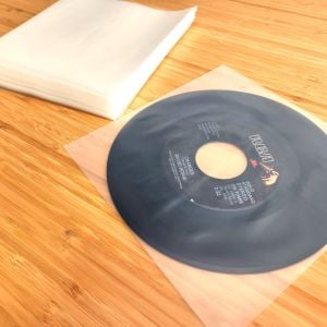 BMC 50 Vinyl Record Inner Sleeves for 7 Inch 45 RPM EP, Black Paper Sleeves  for Premium Storage - Archival Quality