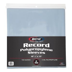 BCW Caja de almacenamiento de vinilo de 33 RPM con tapa de 12 pulgadas |  Capacidad para hasta 65 LP o discos láser | Blanco (10 cajas)