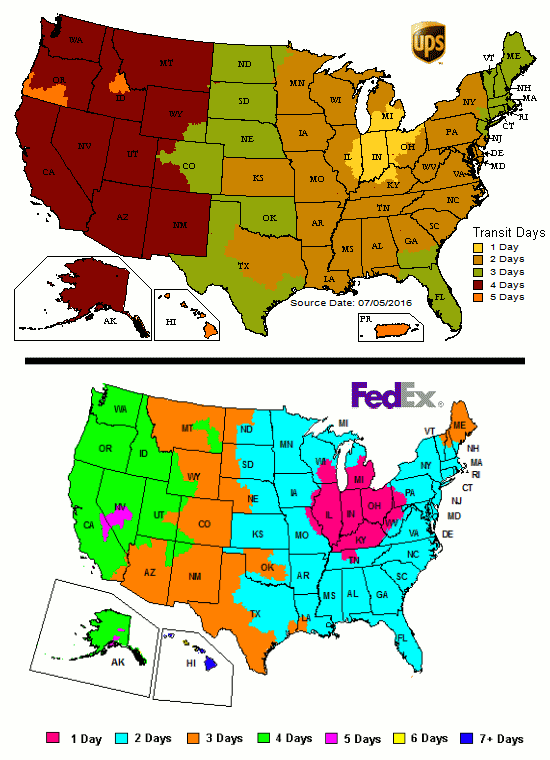 current ground transit times