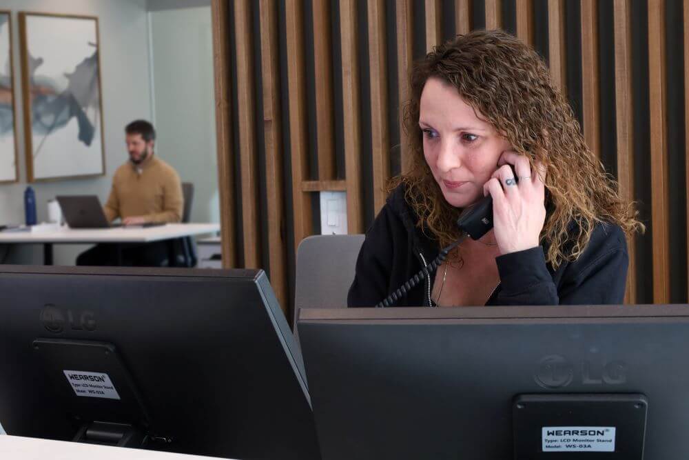 BCW Customer Service Representative on the phone