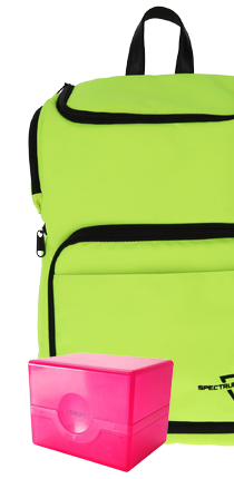 BCW Gaming Category products, including the Spectrum Backpack and Spectrum Prism