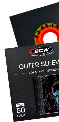 BCW Music Category products, including 12-Inch Record Inner Sleeves and 12-Inch Record Outer Sleeves