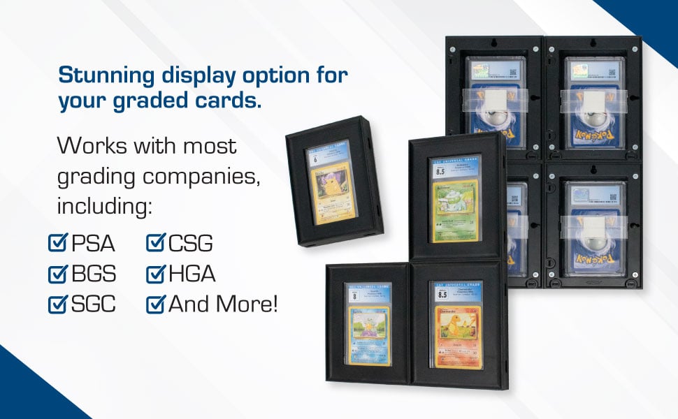 BGS Graded Card Display Frame - Wall Mount Baseball Trading Card Display