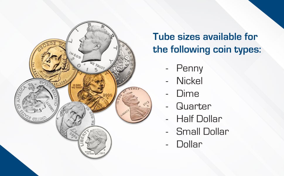 BCW Tubes transparents pour pièces de monnaie avec bouchon à